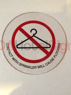 Do Not Hang Items On Sprinkler Head (50 Pkg)