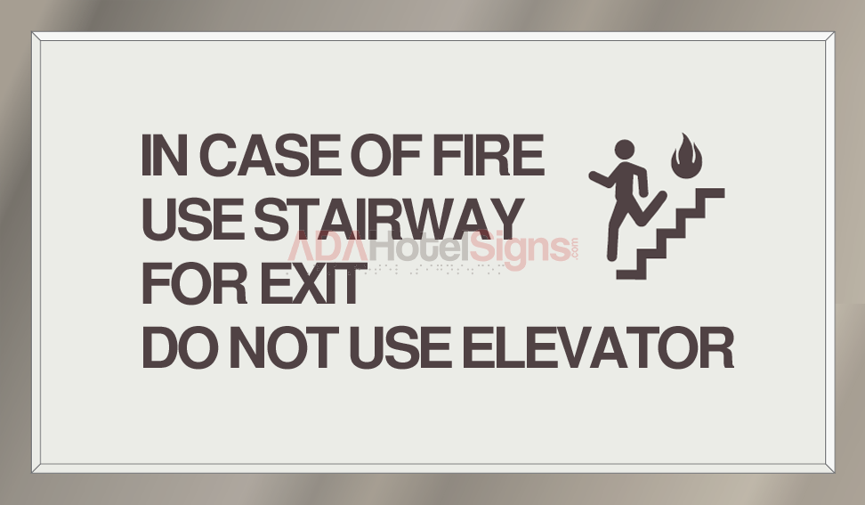 In case of fire sign