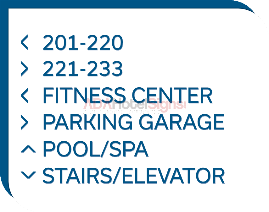 6-Line Directional Sign