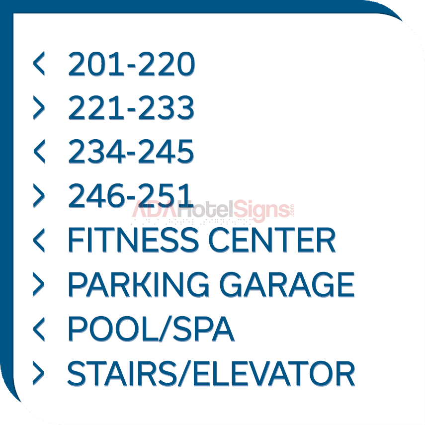 8-Line Directional Sign