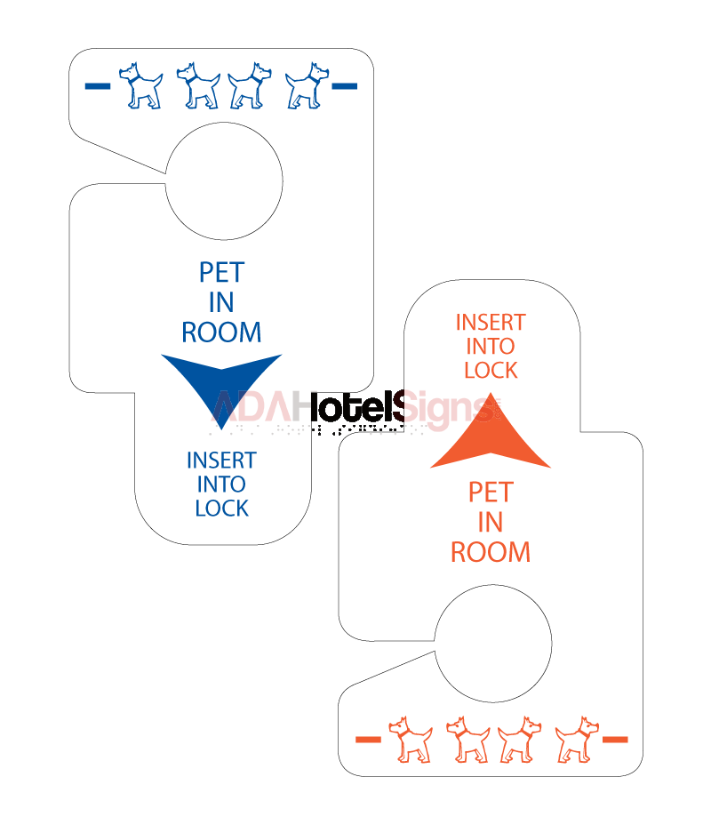 Pet In Room Door Hanger (50 Pkg) front/top load and hanging