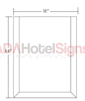Clear Holder - vertical style 11" wide x 14" tall
