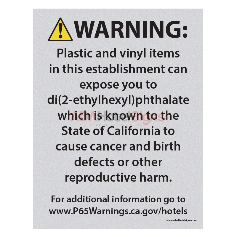 California Prop 65 Reception Warning (Check In)