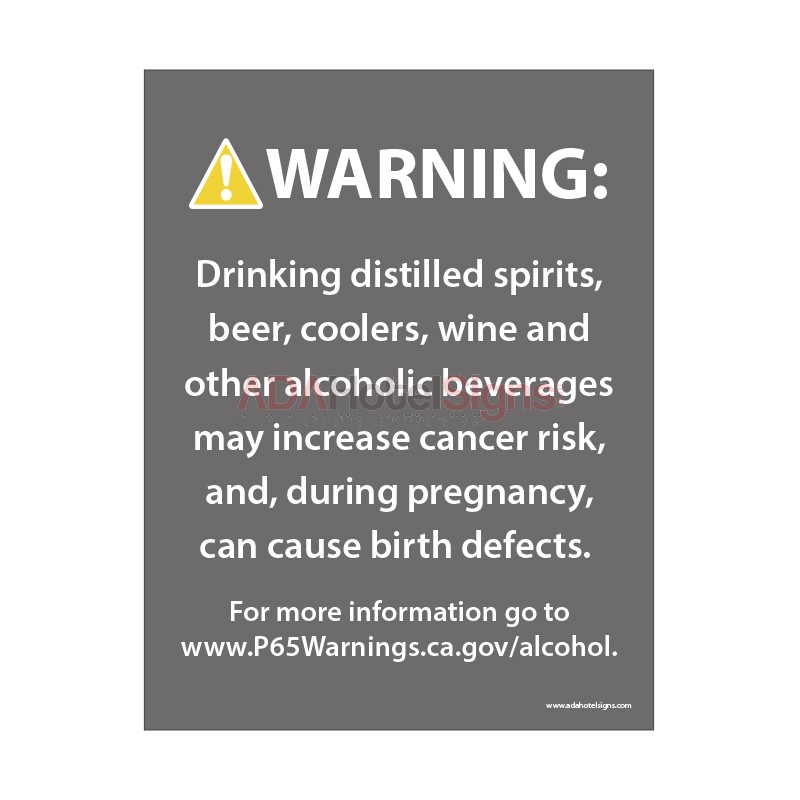 California Prop 65 Food Facility Warning (Front Entrance)