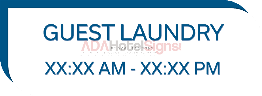 Guest Laundry Sign w/ Hours