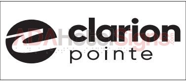 Clarion Ponite Front Desk Sign/ White