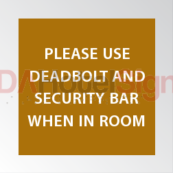 Deadbolt & Security Bar Decal