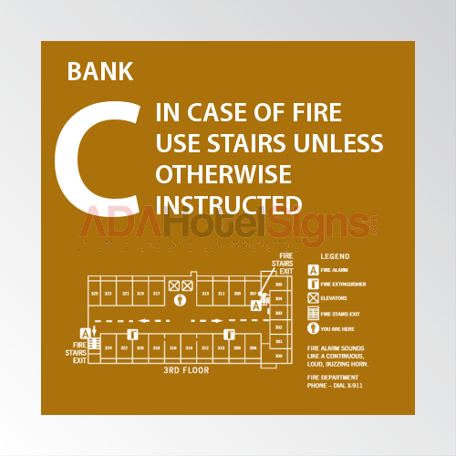 Elevator Bank ID Sign