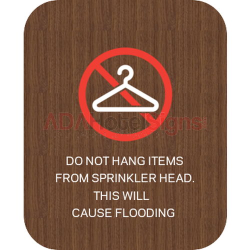 Do not hang items on sprinkler heads