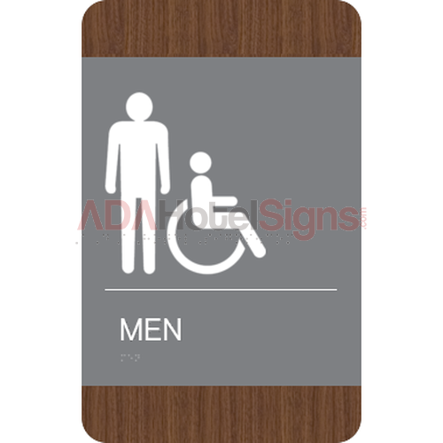 Men w/ accessible restroom sign