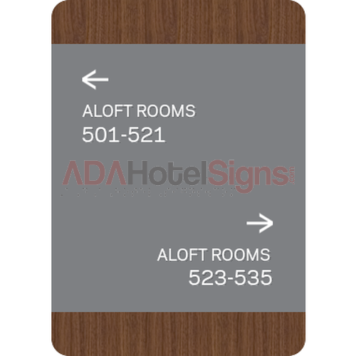 Rooms Directional Sign