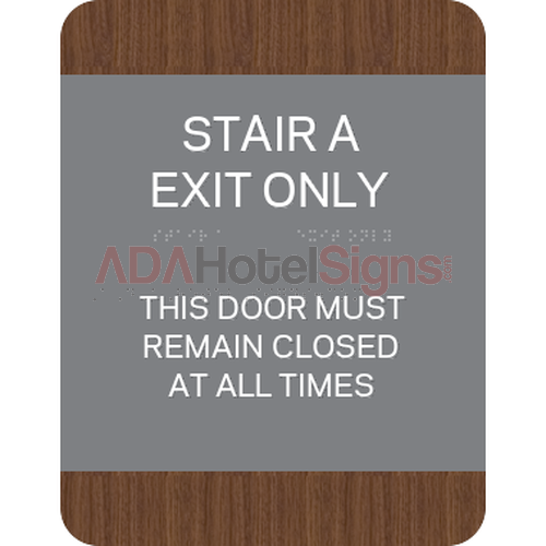 Stair Egress ID sign