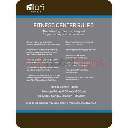 Fitness Center Rules