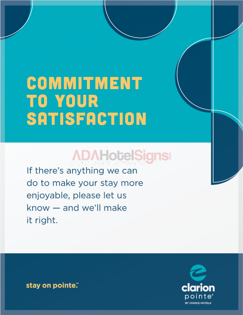 Clarion Pointe Commitment To Your Staisfaction 