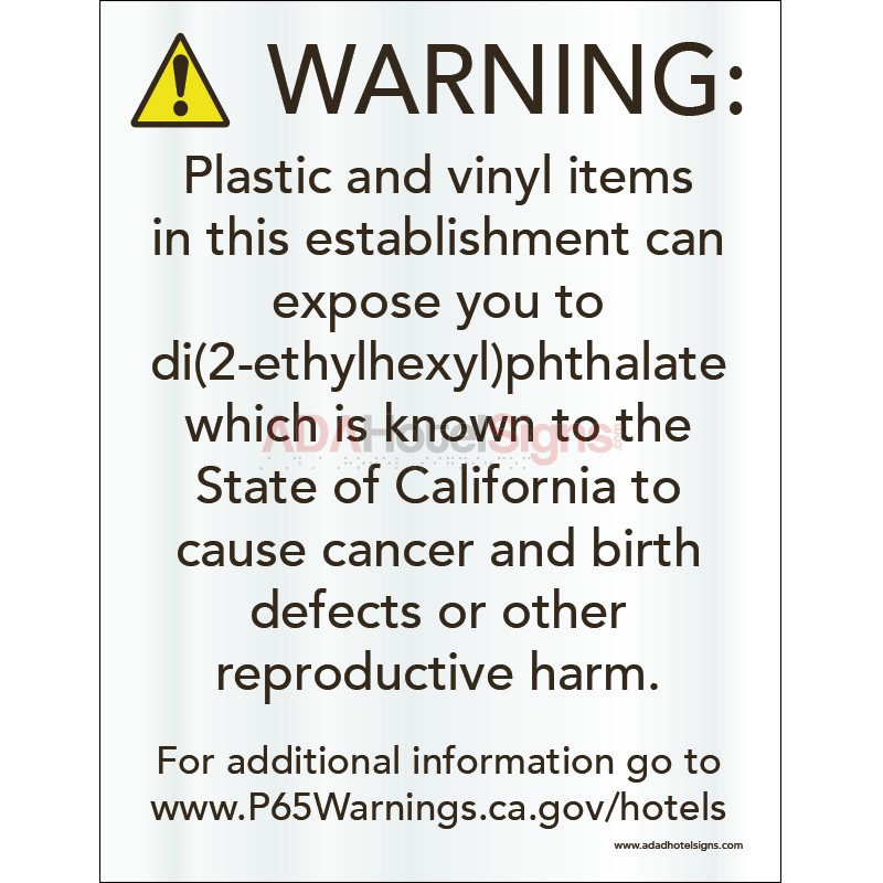 Reception/Check In/Prop 65 Plastics