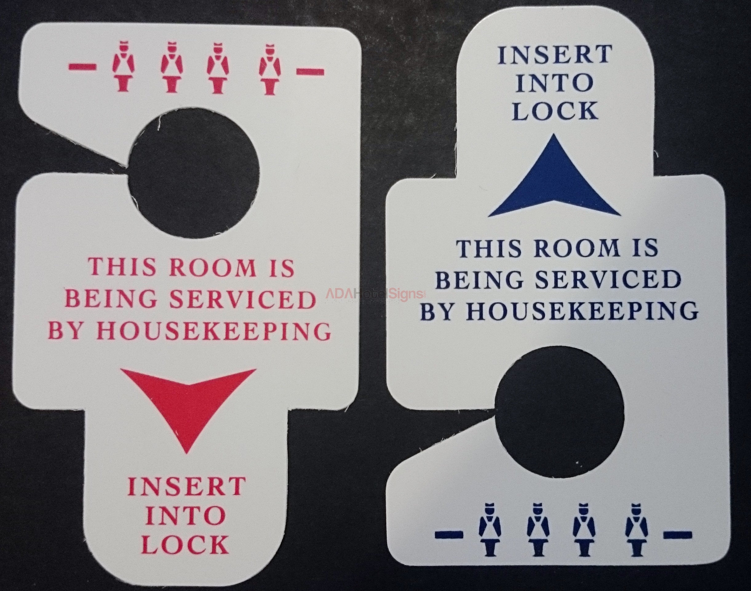 Housekeeping In Room Door Hanger (50 Pkg) front/top load and hanging