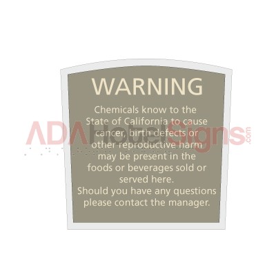 CA FOOD & BEVERAGE WARNING