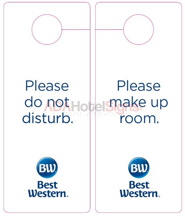 Best Western Door Hanger-Do Not Disturb/Make Up Room W/ Logo  