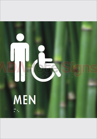 Men Accessible Restroom ID sign