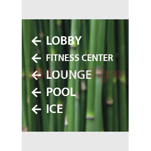 Floor Directional ID Sign Large