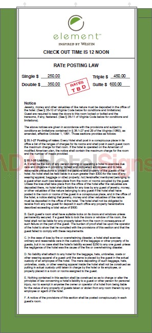 Innkeeper card and holder