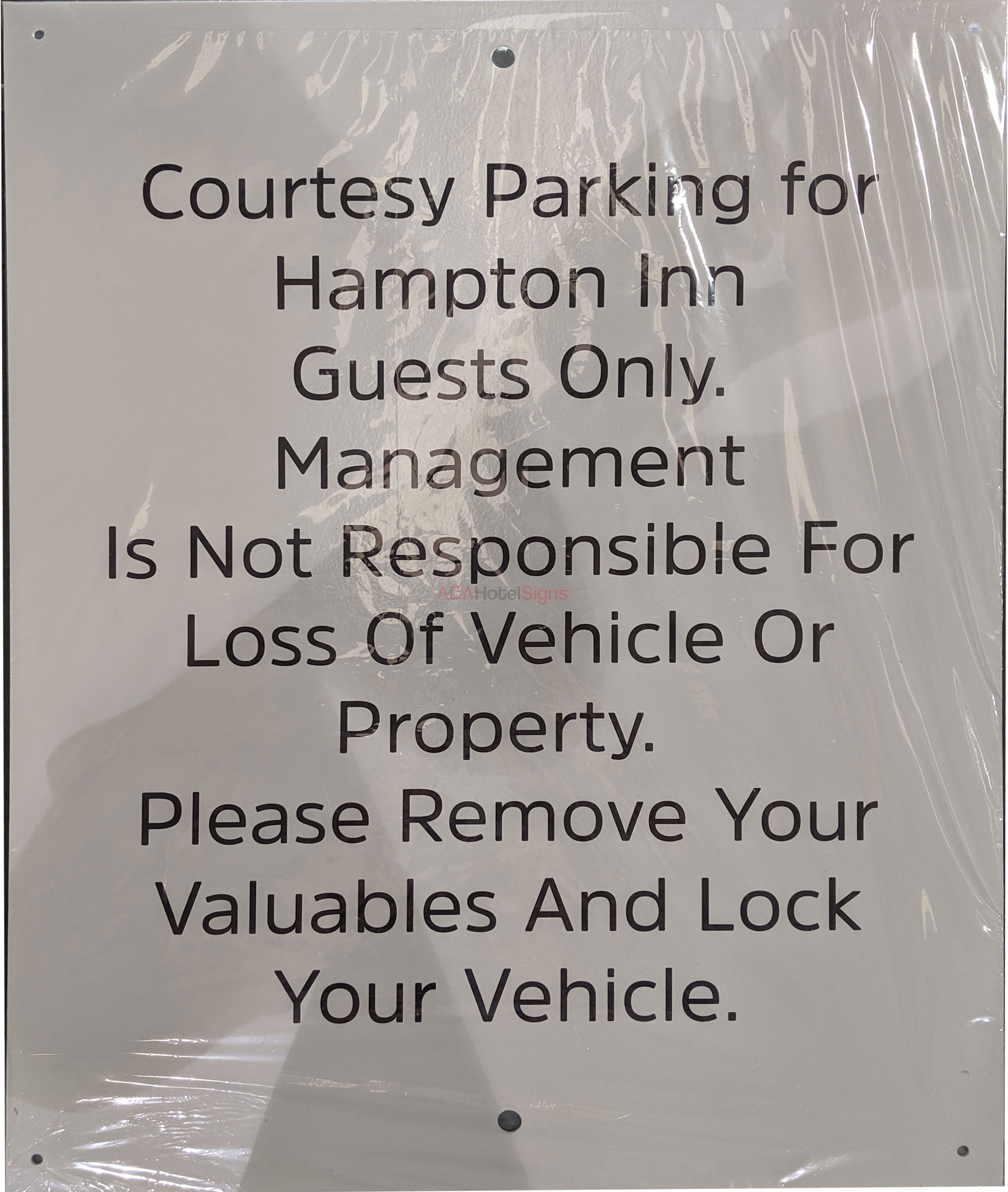 Hampton Courtesy Parking Sign 