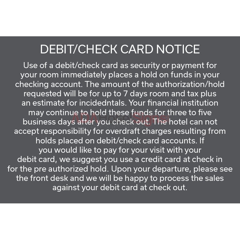 Debit/Check Card Notice