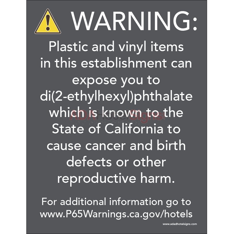 California Prop 65 Reception Warning (Check In)