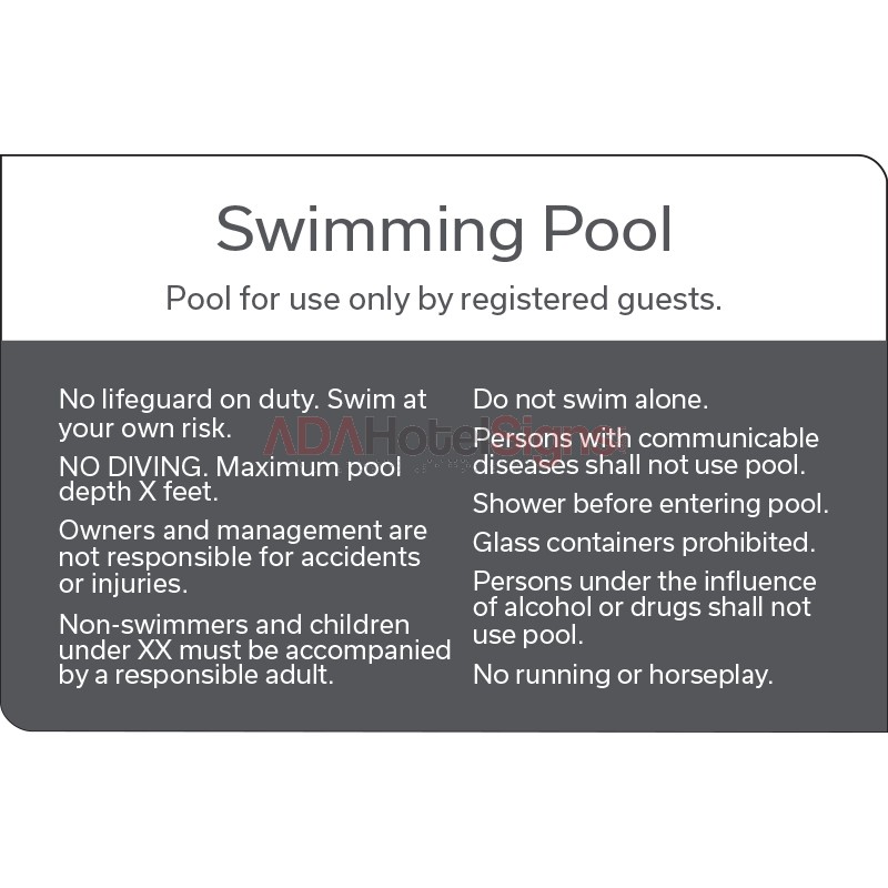 Swimming Pool/Pool Rules