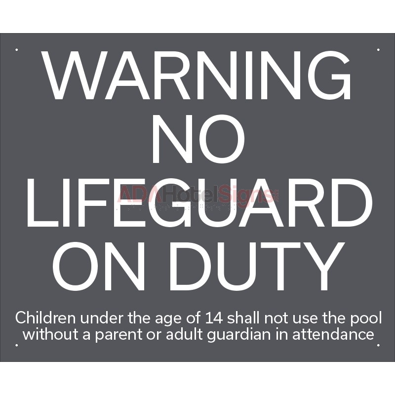 Warning No Lifeguard On Duty