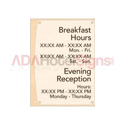 BREAKFAST / EVENING RECEPTION