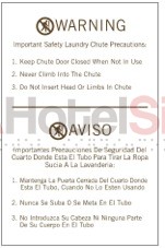 Laundry Chute Warning