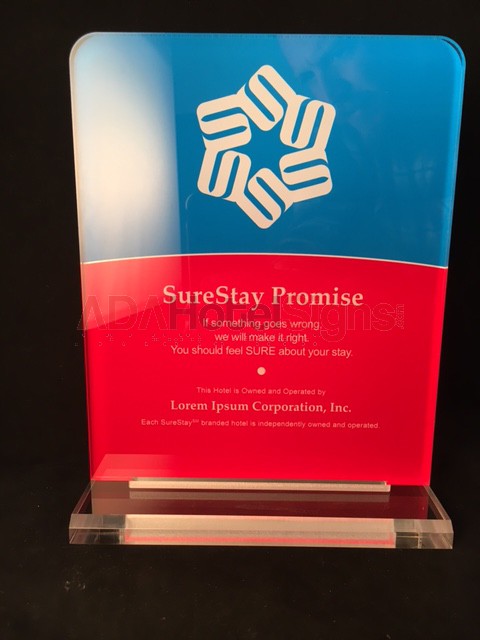 Sure Stay Plus Counter Sign Red