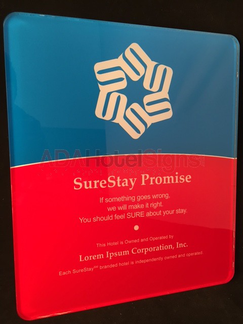 Sure Stay Plus Flat Sign Red