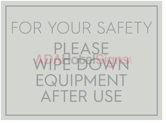 Fitness Center Wipe Equipment - Decal - Wisp 