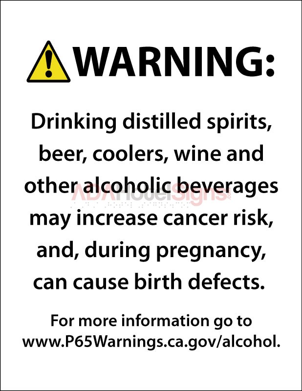 Entrance-Prop 65/Alcohol Warning Sign