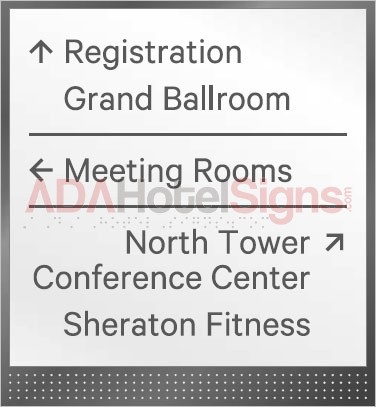 Sheraton Medium Public Space Directional Sign