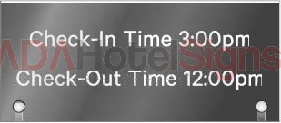 Sheraton Desk Top ID sign