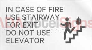 Sheraton In Case of Fire sign (Back of house)