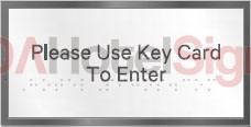 Sheraton Key Card Access Sign