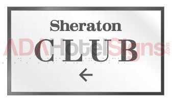 Sheraton Club Directional Sign