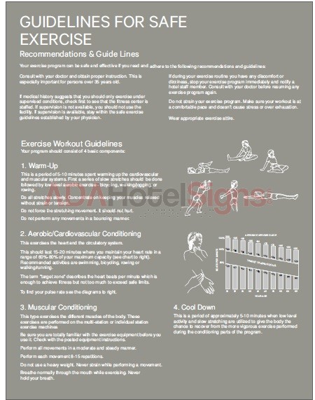 Sheraton Guidelines for Safe Exercise