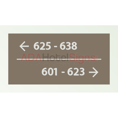 Guestroom directional signs