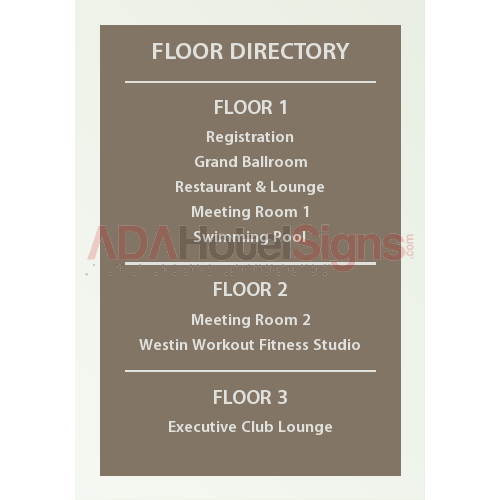 Level Directory sign