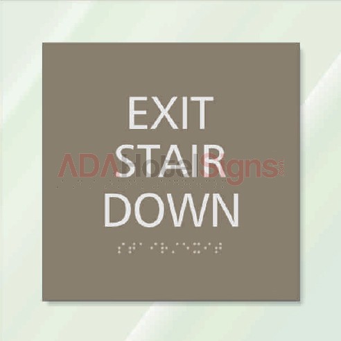 Exit sign with stair acce3ss and direction (up or down)
