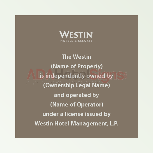 Franchise Disclaimer Sign