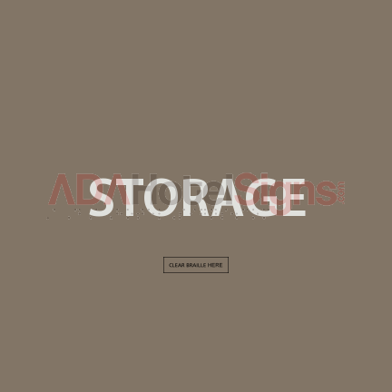 Back of the house General room ID sign