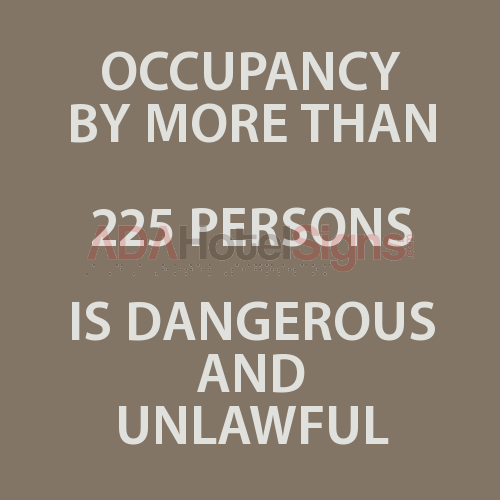 Maximum Occupancy signs