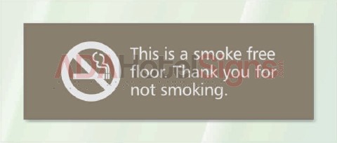 No smoking floor notice sign