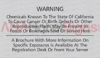 Exterior Chemical Warning Sign